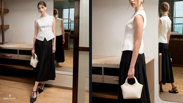 OBSIDIAN GRACE SKIRT — Quiet Luxury in Motion ✨​