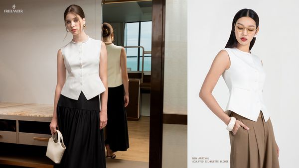 SCULPTED SILHOUETTE BLOUSE – Thiết Kế Tối Giản Thanh Lịch Cho Nàng Công Sở​