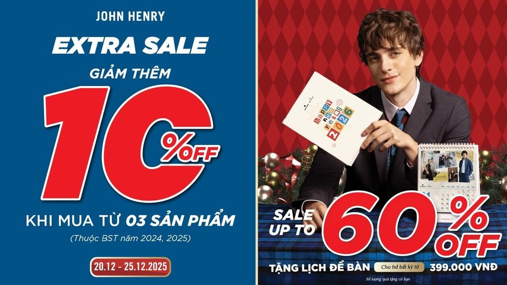 SIÊU SALE XMAS | ƯU ĐÃI ĐẾN 60% + GIẢM THÊM 10% KHI MUA TỪ 3 SẢN PHẨM​