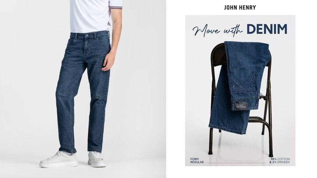 MOVE WITH DENIM | Jeans Regular Fit Linh Hoạt Cho Phong Cách Mỗi Ngày