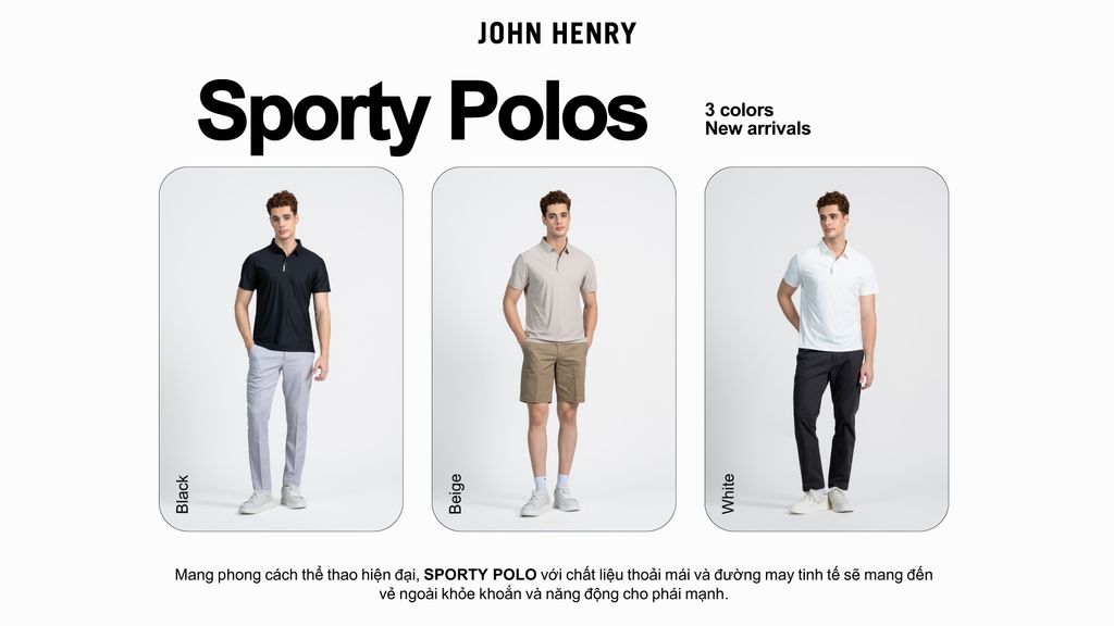 SPORTY POLO | ÁO POLO THỂ THAO LINH HOẠT CHO MỌI CHUYỂN ĐỘNG