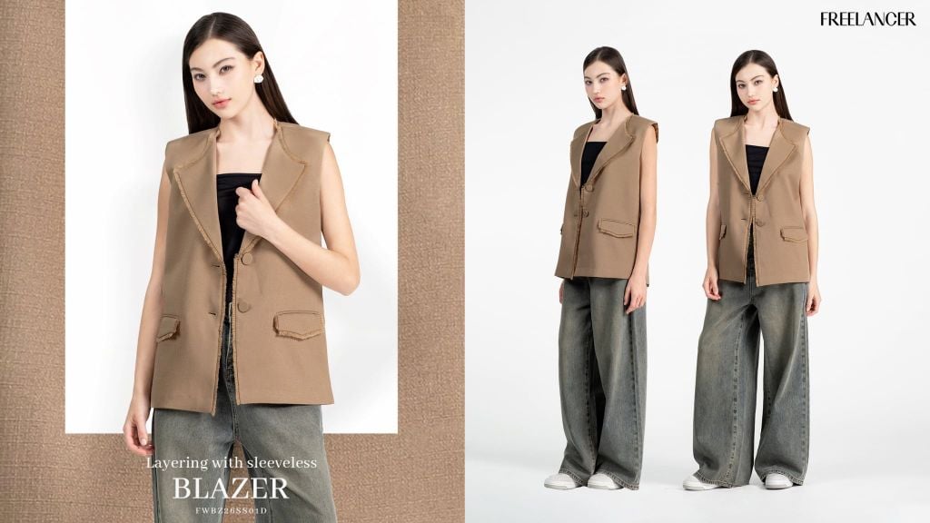 Sleeveless Blazer | Xu Hướng Layering Thanh Lịch Cho Phong Cách Minimalism