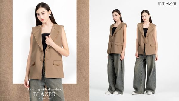 Sleeveless Blazer | Xu Hướng Layering Thanh Lịch Cho Phong Cách Minimalism