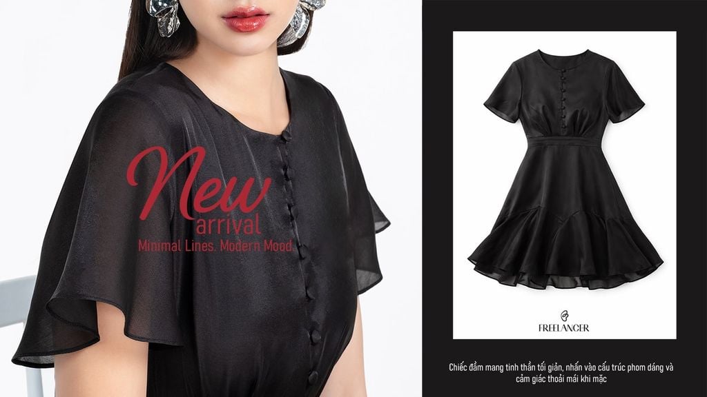 New Arrival – Minimal Lines. Modern Mood: Đầm Voan Nữ Thanh Lịch Cho Nhịp Sống Hiện Đại