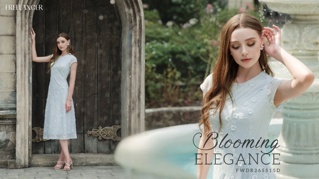 Blooming Elegance Dress | Đầm Midi Thêu Hoa Thanh Lịch Từ The Muse Collection ‘26