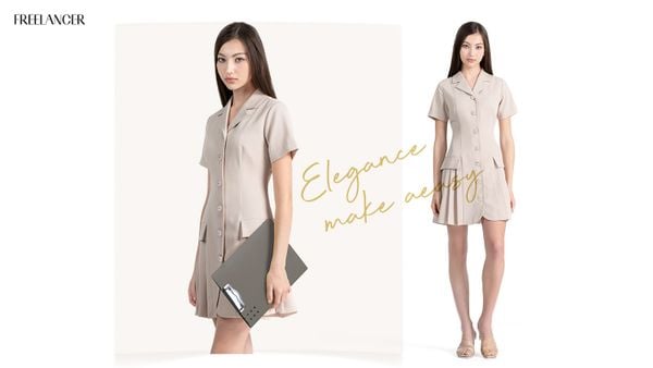 ELEGANCE, MADE EASY – ĐẦM CỔ VEST CHỮ A CHO NÀNG HIỆN ĐẠI
