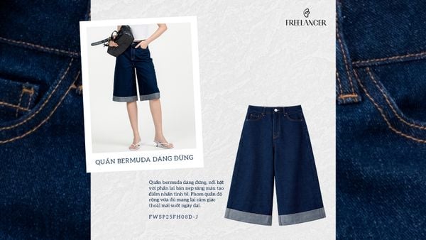 NEW JEANS | FLEXIBLE MOVE – Quần Bermuda Nữ Ứng Dụng Cao Cho Phong Cách Hiện Đại