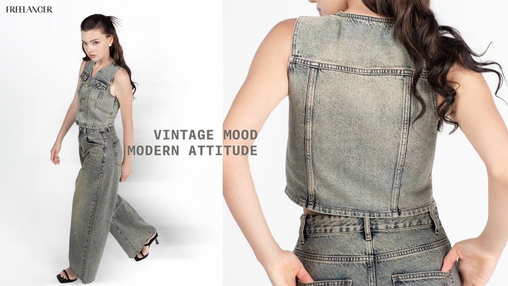 Denim Collection | Gile Denim Croptop Cho Phong Cách Retro Hiện Đại