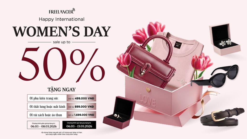 HAPPY INTERNATIONAL WOMEN’S DAY 8/3 – Ưu Đãi Thời Trang Nữ Lên Đến 50%