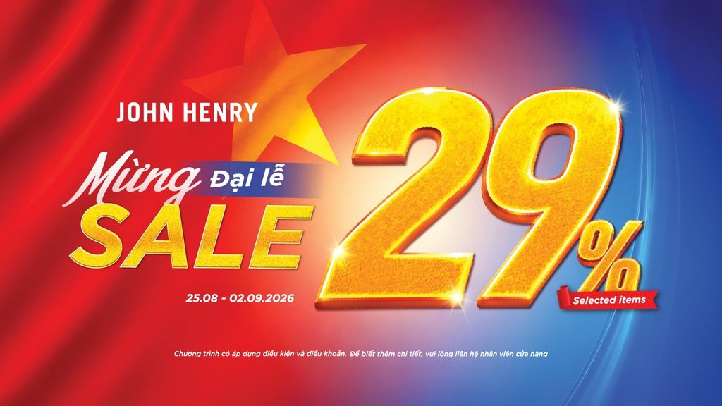 MỪNG ĐẠI LỄ 2/9 | ƯU ĐÃI 29% OFF++