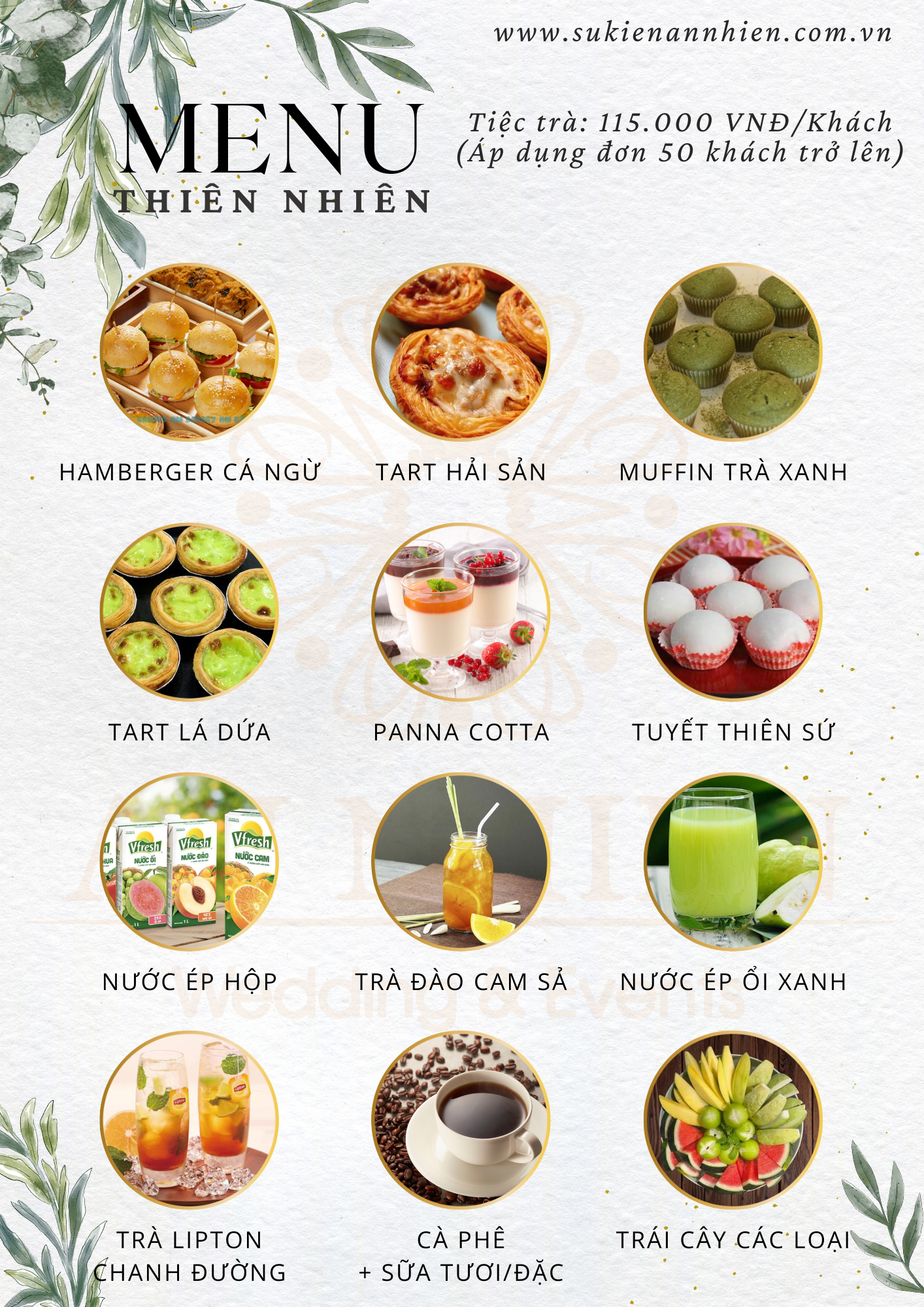 MENU TEABREAK– WEDDING & EVENTS
