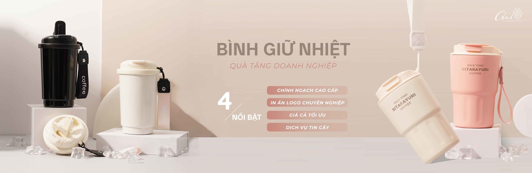Bình giữ nhiệt in ấn logo