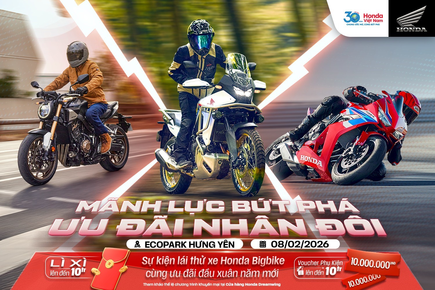 KHỞI ĐỘNG NĂM MỚI – BỨT PHÁ CÙNG Honda DreamWing Việt Nam