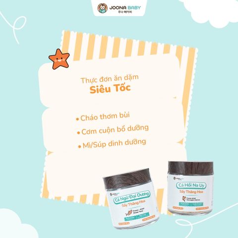 Gợi ý thực đơn siêu tốc 5 phút với cá sấy thăng hoa Joona Baby