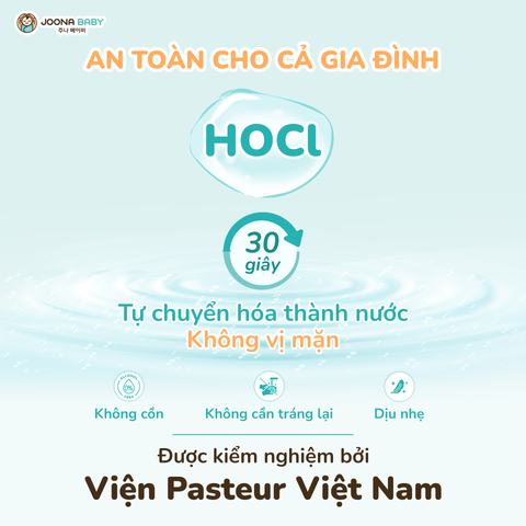 Xịt Baby Fresh HOCl tinh khiết, diệt 99,9% vi khuẩn