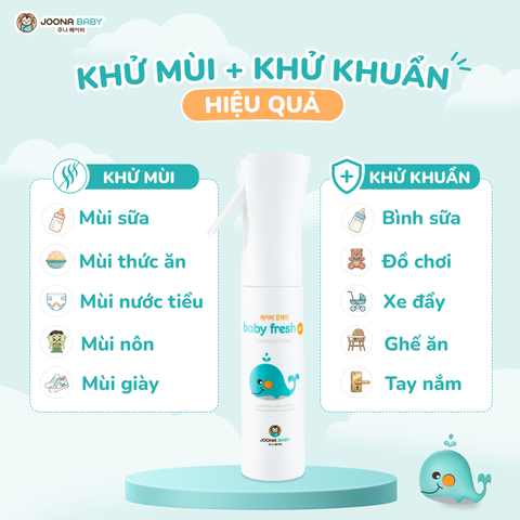 Xịt Baby Fresh - Khử mùi và khử khuẩn hiệu quả cho nhiều vật dụng hằng ngày