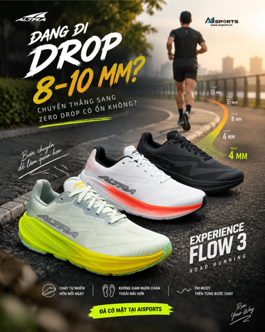 Altra Experience Flow 3: Làm quen drop 4 mm mà không cần đi thẳng vào zero drop
