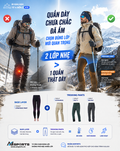 Đi Kailash không phải cứ lạnh là mặc quần càng dày càng tốt