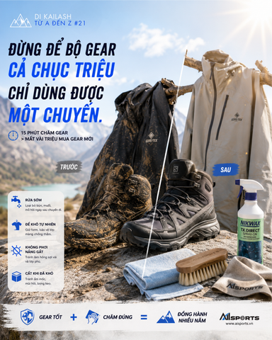 Đừng để bộ gear Kailash chỉ dùng một chuyến