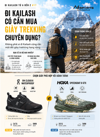 Đi Kailash có cần mua giày trekking chuyên dụng?