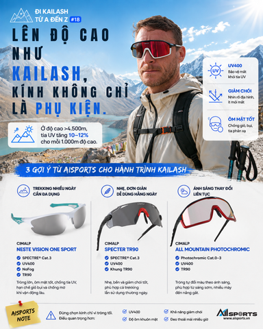 Lên độ cao như Kailash, kính không còn chỉ là phụ kiện