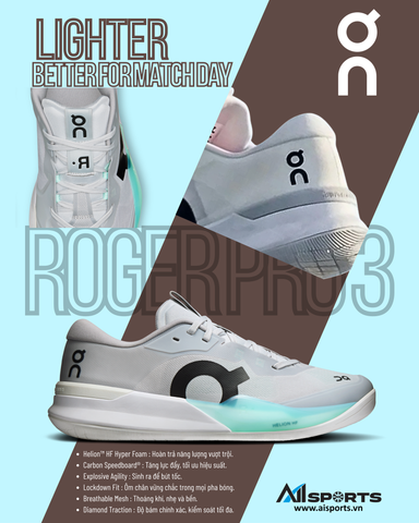 On THE ROGER Pro 3 : giày tennis/pickleball hard court có đáng thử?