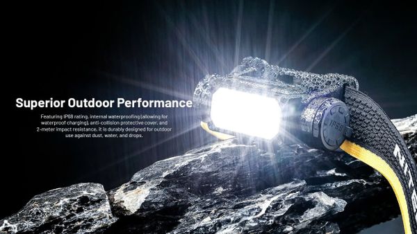 NITECORE HC65 UHE với thiết kế đèn đội đầu và khả năng chống nước IP68