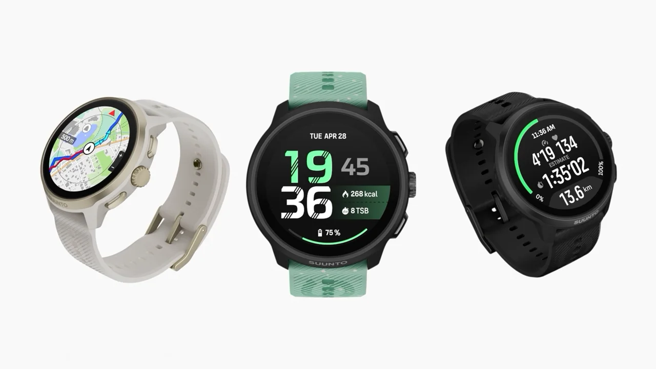 Khung hình ba màu Suunto Run 2 trong video giới thiệu thiết kế
