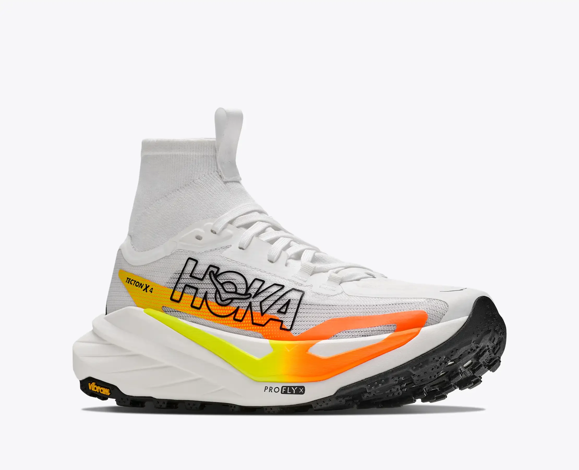 HOKA Tecton X 4 màu Frost và Neon Tangerine, ảnh chính thức từ HOKA