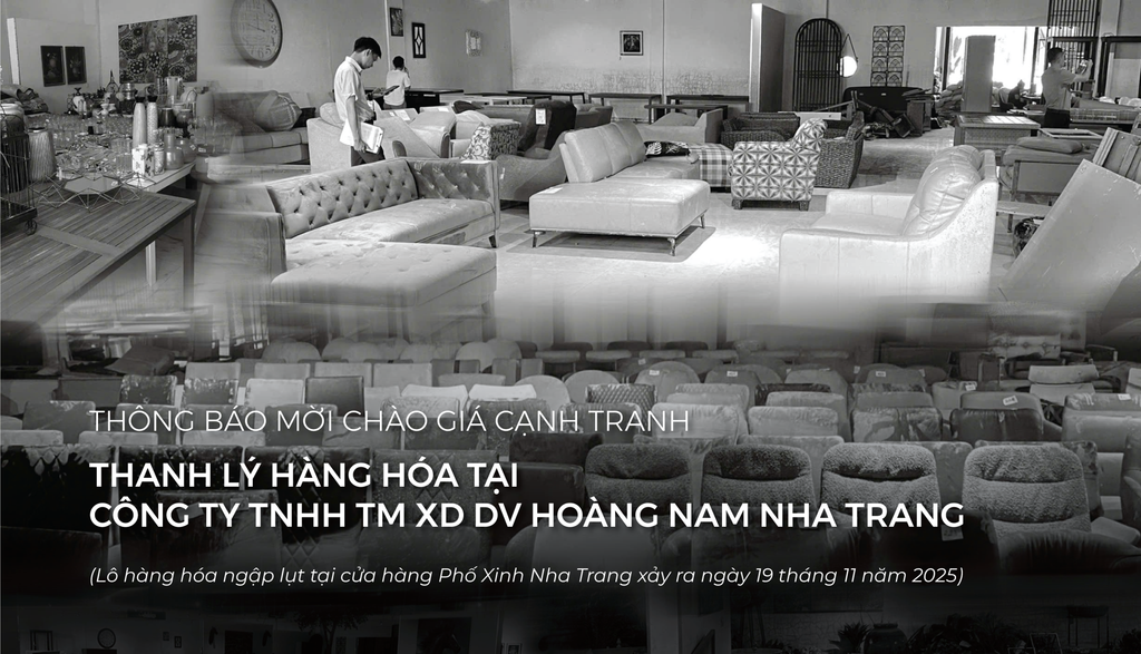 THÔNG BÁO MỜI CHÀO GIÁ CẠNH TRANH THANH LÝ HÀNG HÓA TẠI CÔNG TY TNHH TM XD DV HOÀNG NAM NHA TRANG