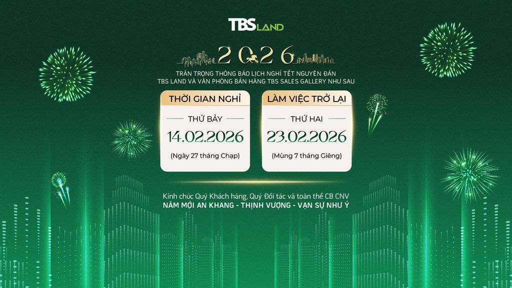 TBS LAND THÔNG BÁO LỊCH NGHỈ TẾT NGUYÊN ĐÁN 2026