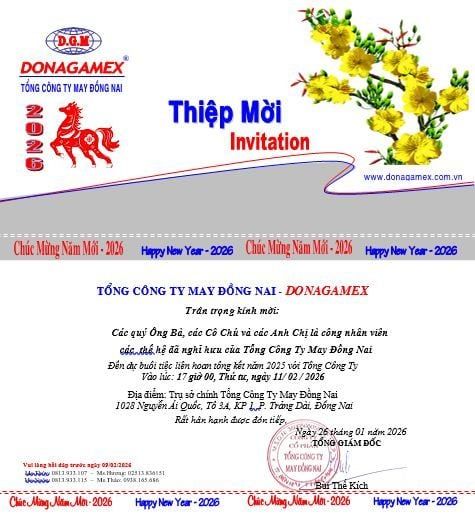 Thư mời dự tiệc Tất Niên năm 2025