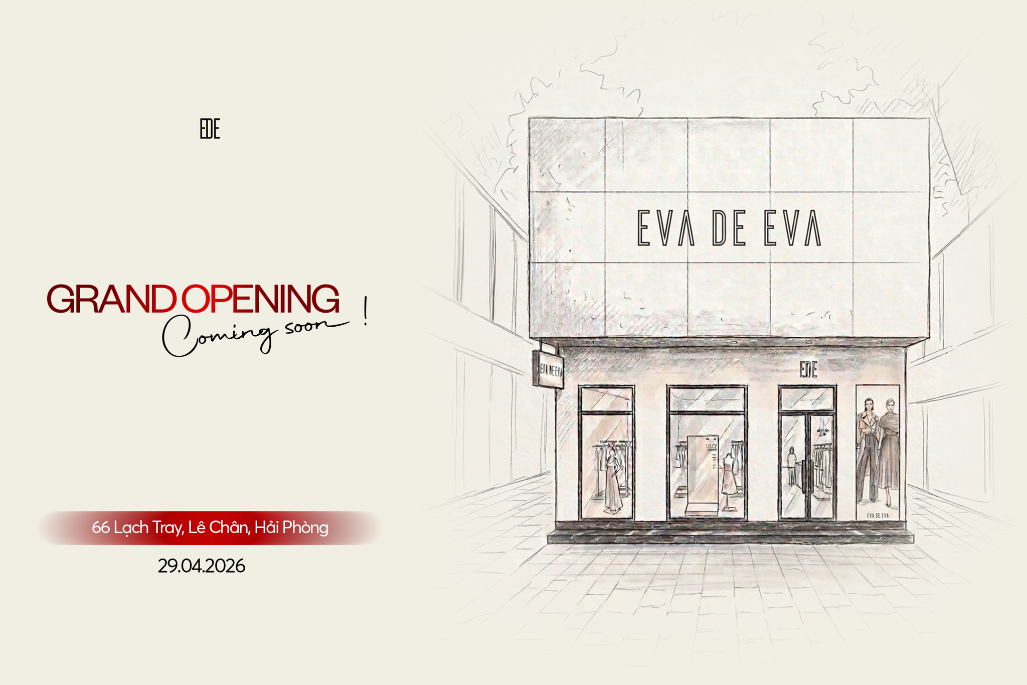 EVA DE EVA ĐÁNH DẤU CỘT MỐC MỚI - KHAI TRƯƠNG SHOWROOM CAO CẤP TẠI LẠCH TRAY, HẢI PHÒNG