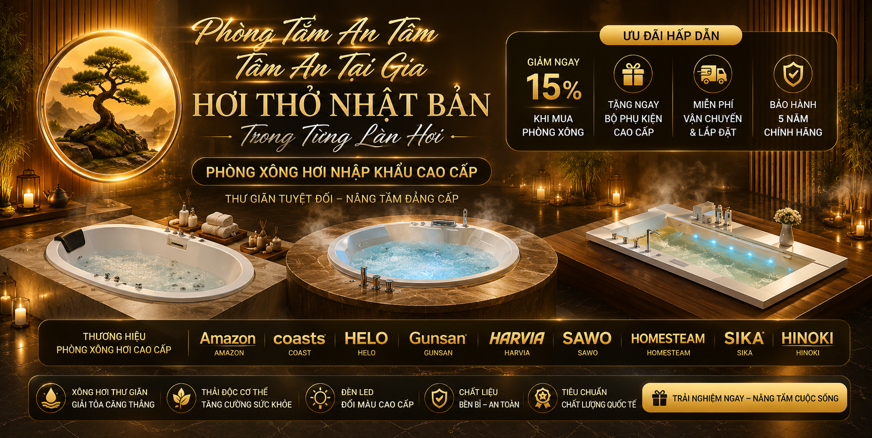 Bồn Tắm Xây Âm Sàn