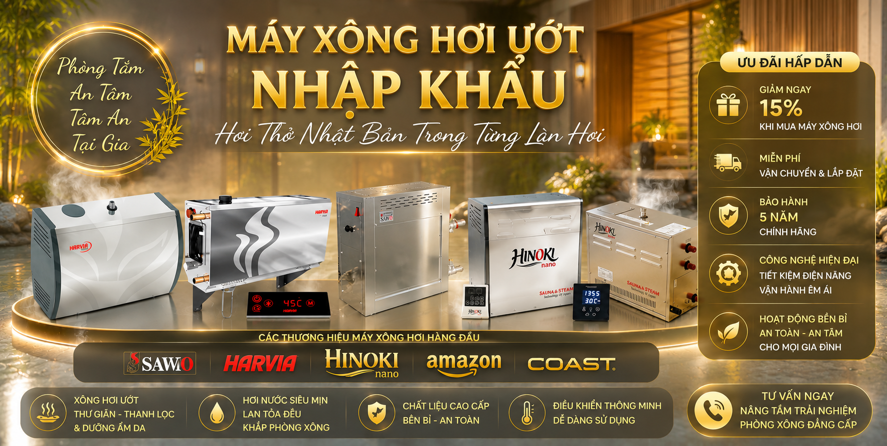 Máy xông hơi ướt