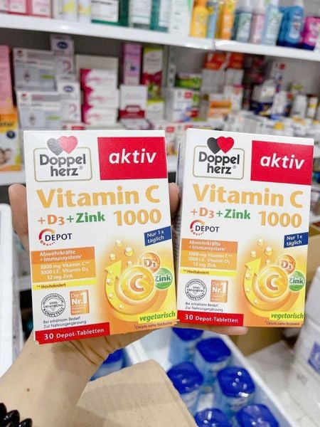 Doppelherz Vitamin C 1000 D3 Zinc 30 viên hỗ trợ sức đề kháng và hệ miễn dịch