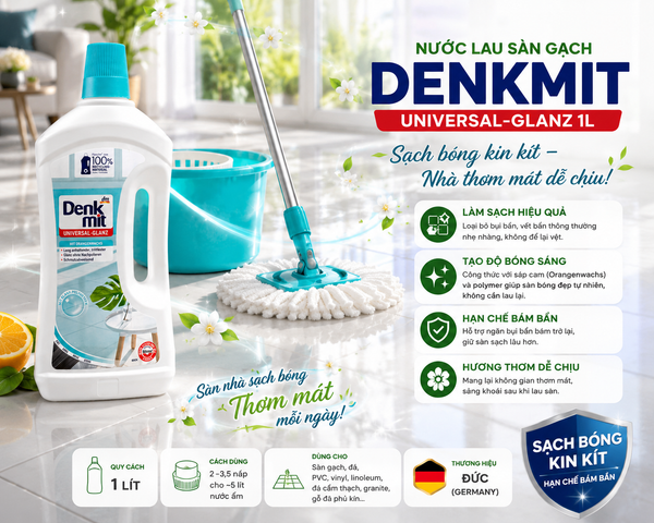 Nước lau sàn gạch Denkmit của Đức