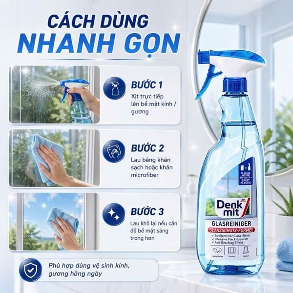 Xịt kính denkmit 1000ml Đức