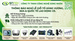 THÔNG BÁO LỊCH NGHỈ LỄ GIỖ TỔ HÙNG VƯƠNG, 30/4 & QUỐC TẾ LAO ĐỘNG 1/5 NĂM 2026.