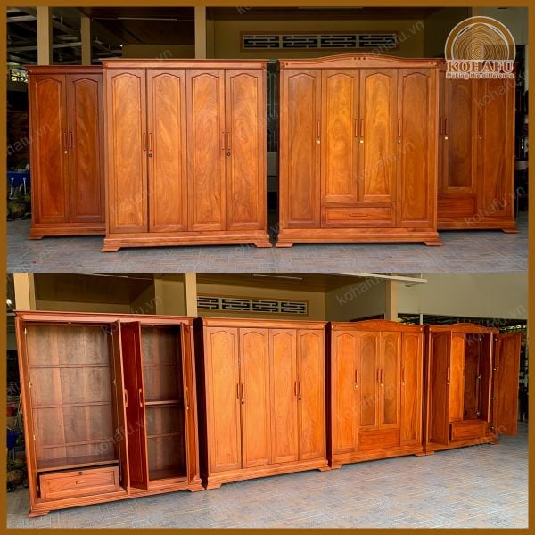 TỦ ÁO GỖ GÕ ĐỎ - NÂNG TẦM KHÔNG GIAN PHÒNG NGỦ GIA ĐÌNH BẠN!