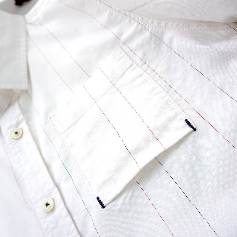 Áo sơ mi bé trai ngắn tay túi vuông