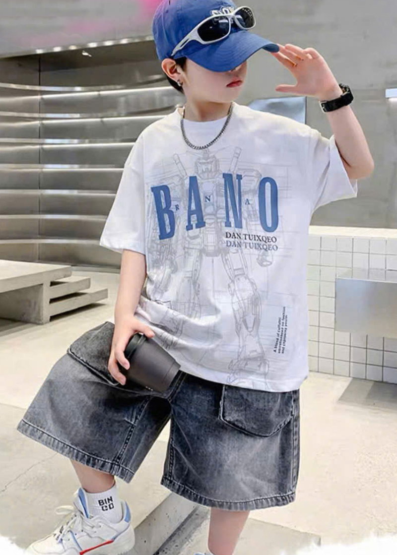 Bộ jean bé trai túi hộp Bano