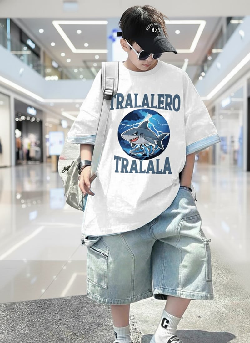 Bộ jean bé trai túi hộp Tralala