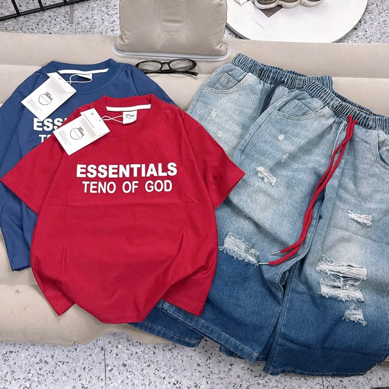 Bộ jean dài bé gái Essentials