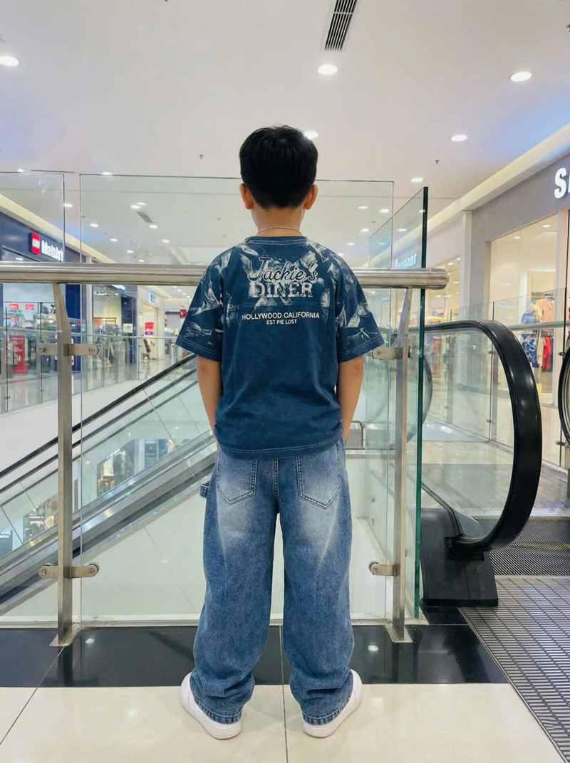 Bộ jean dài bé trai Diner
