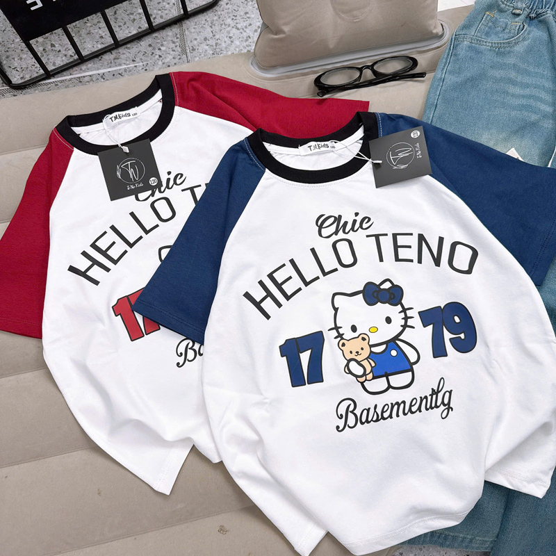 Bộ jean dài bé gái Kitty 1779