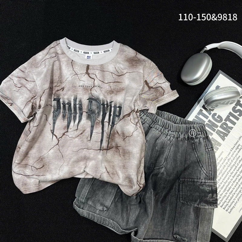 Bộ jean Quảng Châu bé trai loang Hope 9818