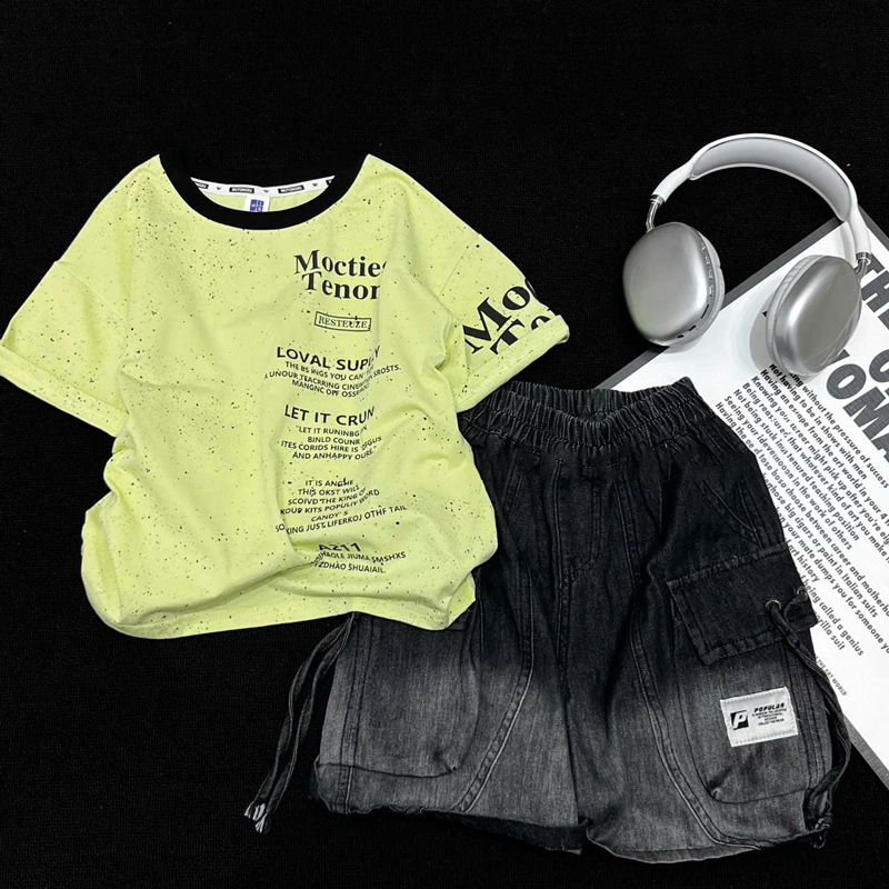 Bộ jean Quảng Châu bé trai Moctie 9831