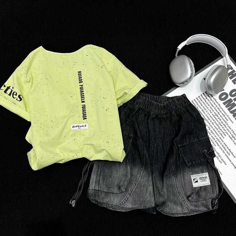 Bộ jean Quảng Châu bé trai Moctie 9831