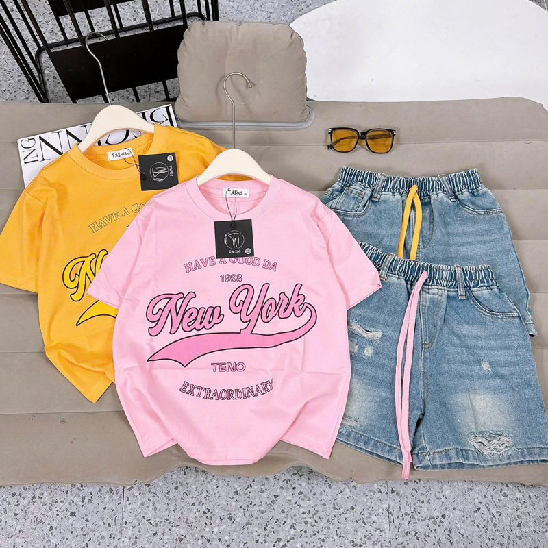 Bộ short jean bé gái NY